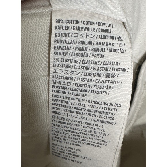 NEW Hollister Low Rise Chino Pants Ivory SZ 24 0 Soft Cotton Preppy Y2K 90s NWT - Picture 5 of 6